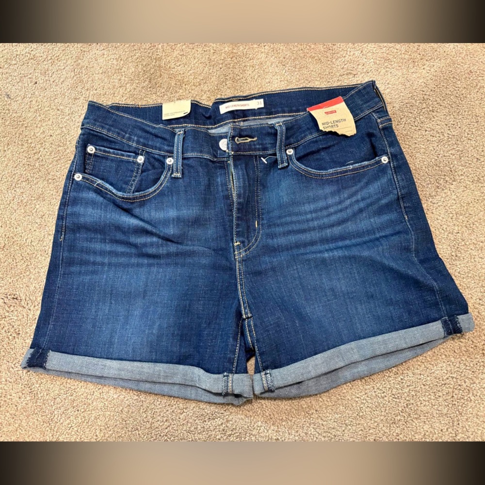 Levi's Dark Blue Denim Shorts
